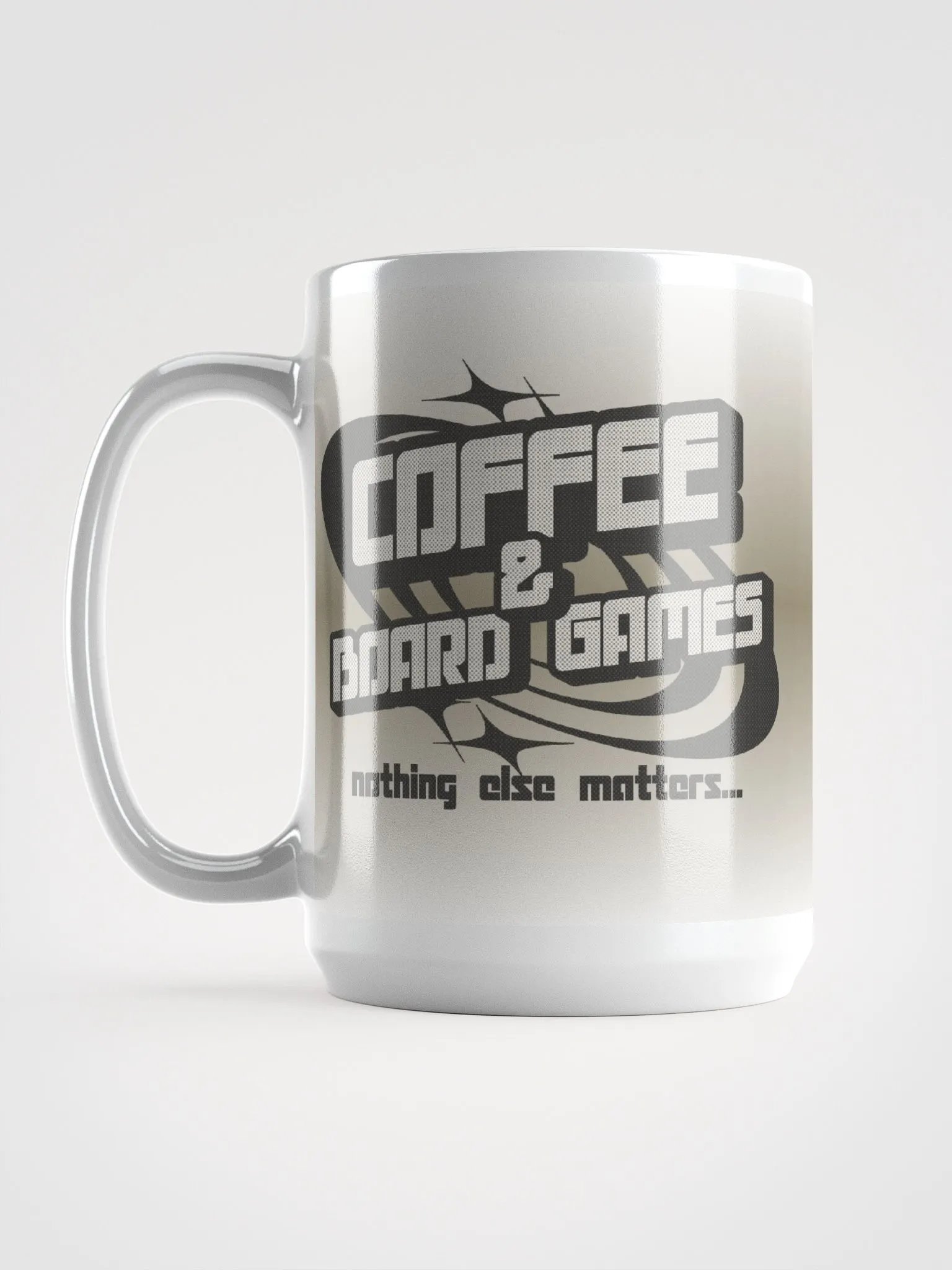 Retro Coffee & Board Games Mug, large 15oz Coffee Cup product image (8)