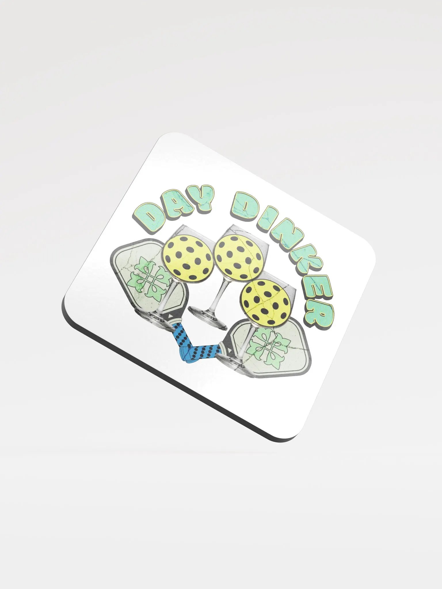 Day Dinker Pickleball Wine Coaster Set product image (2)