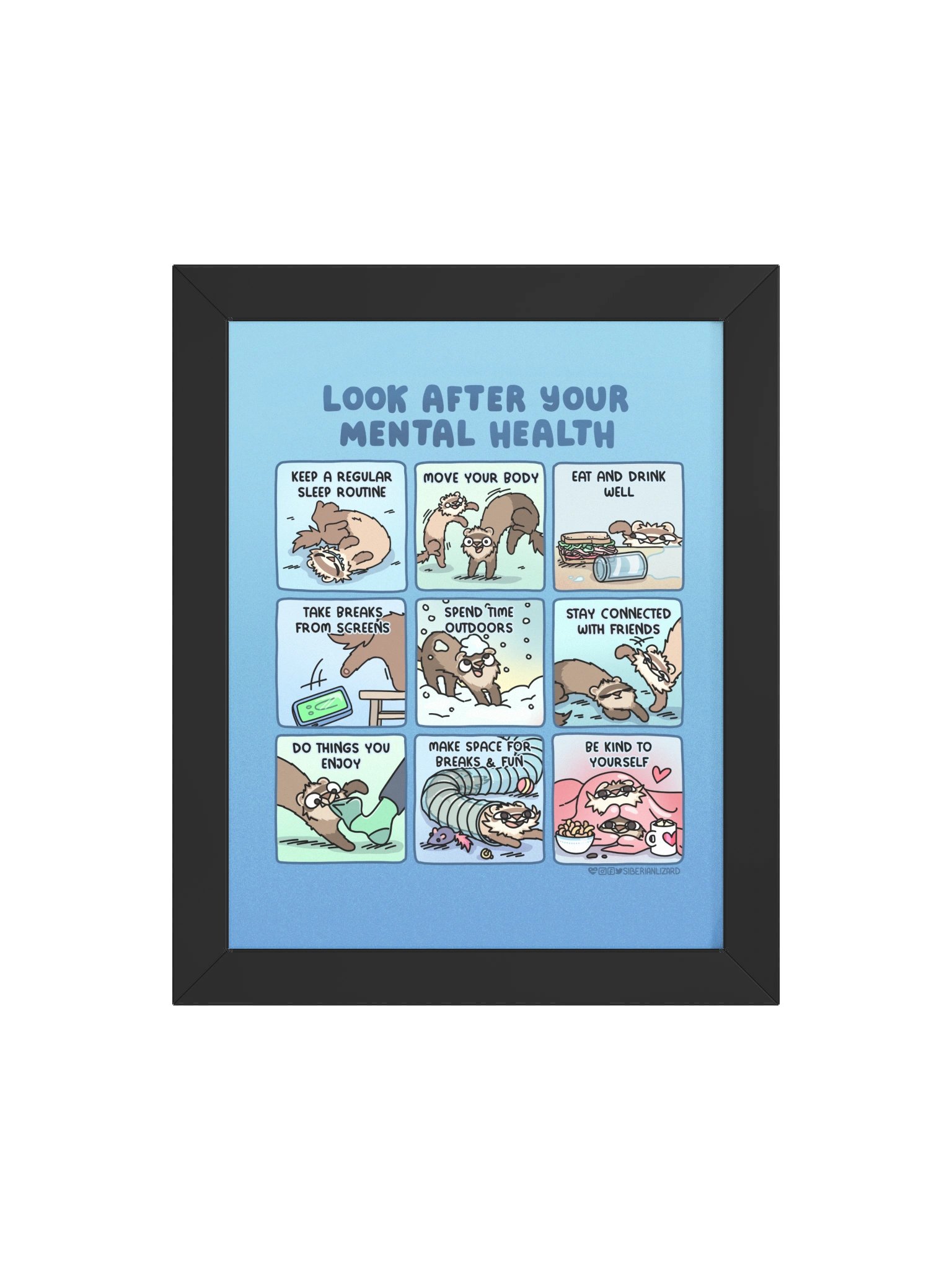 Look After Your Mental Health | Framed Print product image (15)
