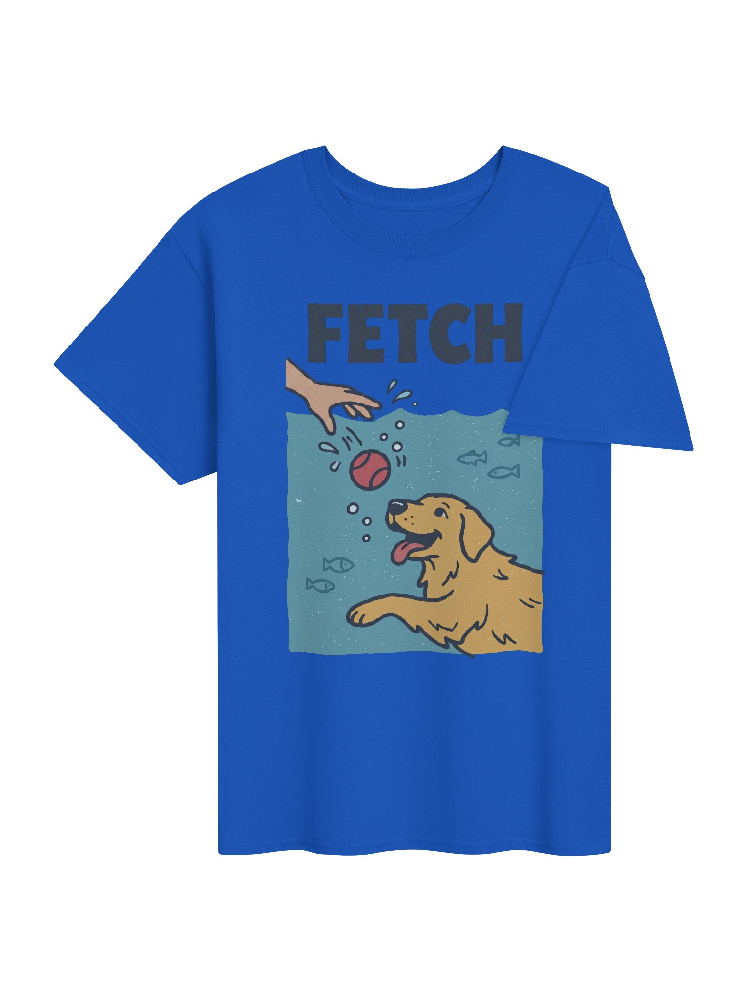 Retro Golden Retriever "Fetch" Water Dog Tee product image (4)
