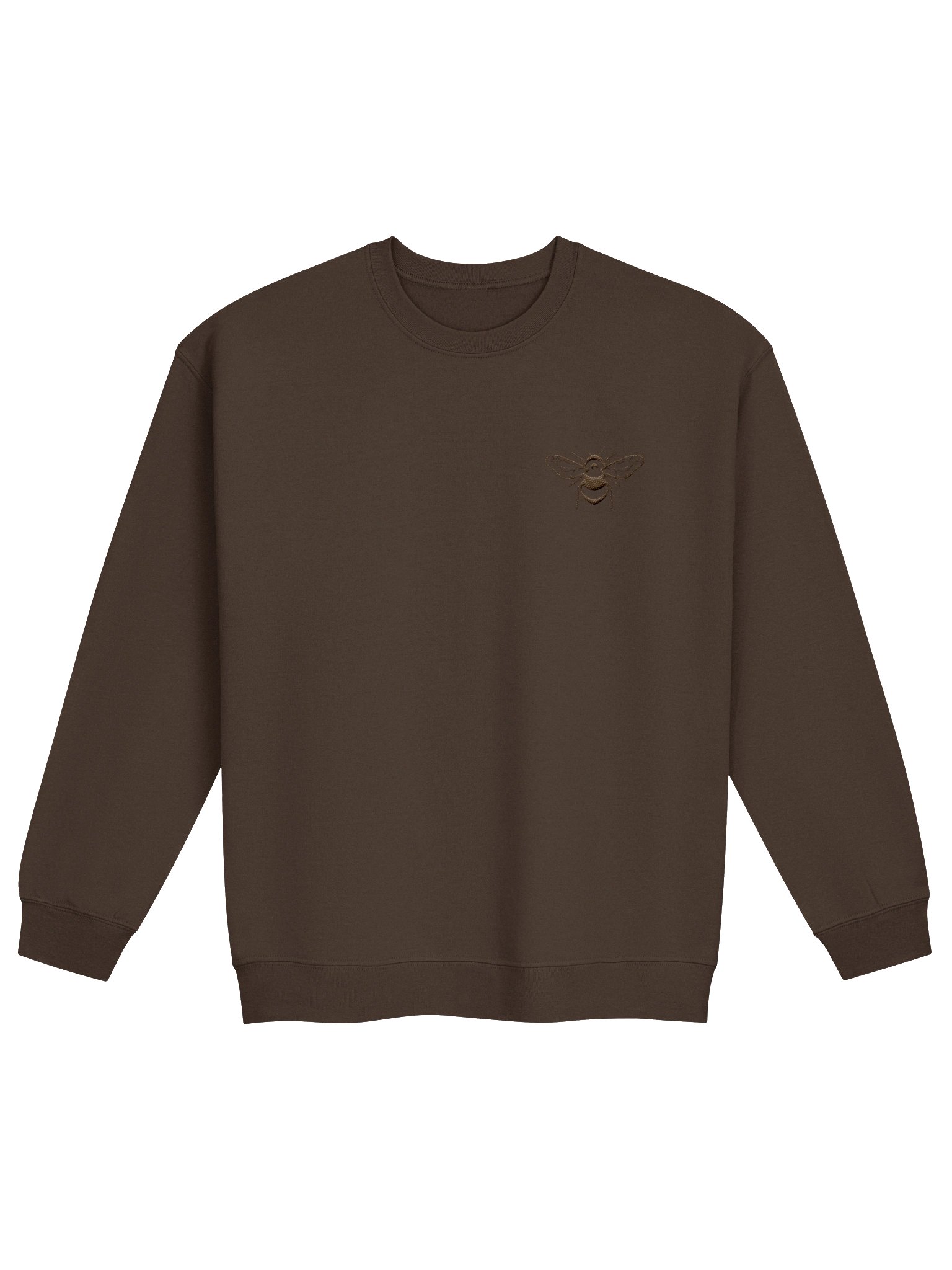 [embroidered] bee logo crew - brown product image (1)