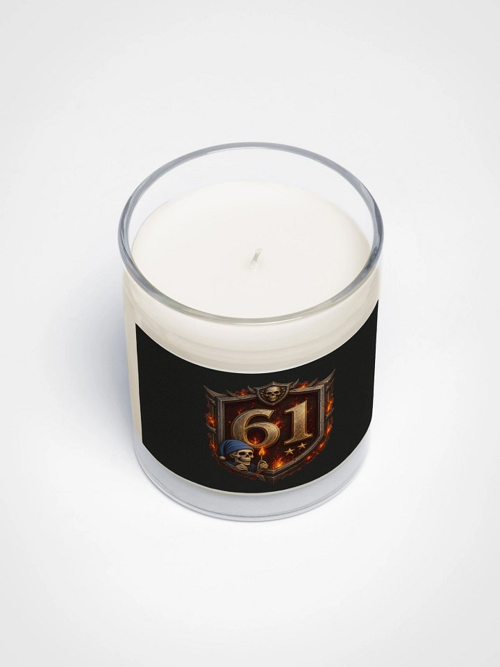 ''SMX 61'' Soy Wax Candle In A Clear Glass Jar product image (2)