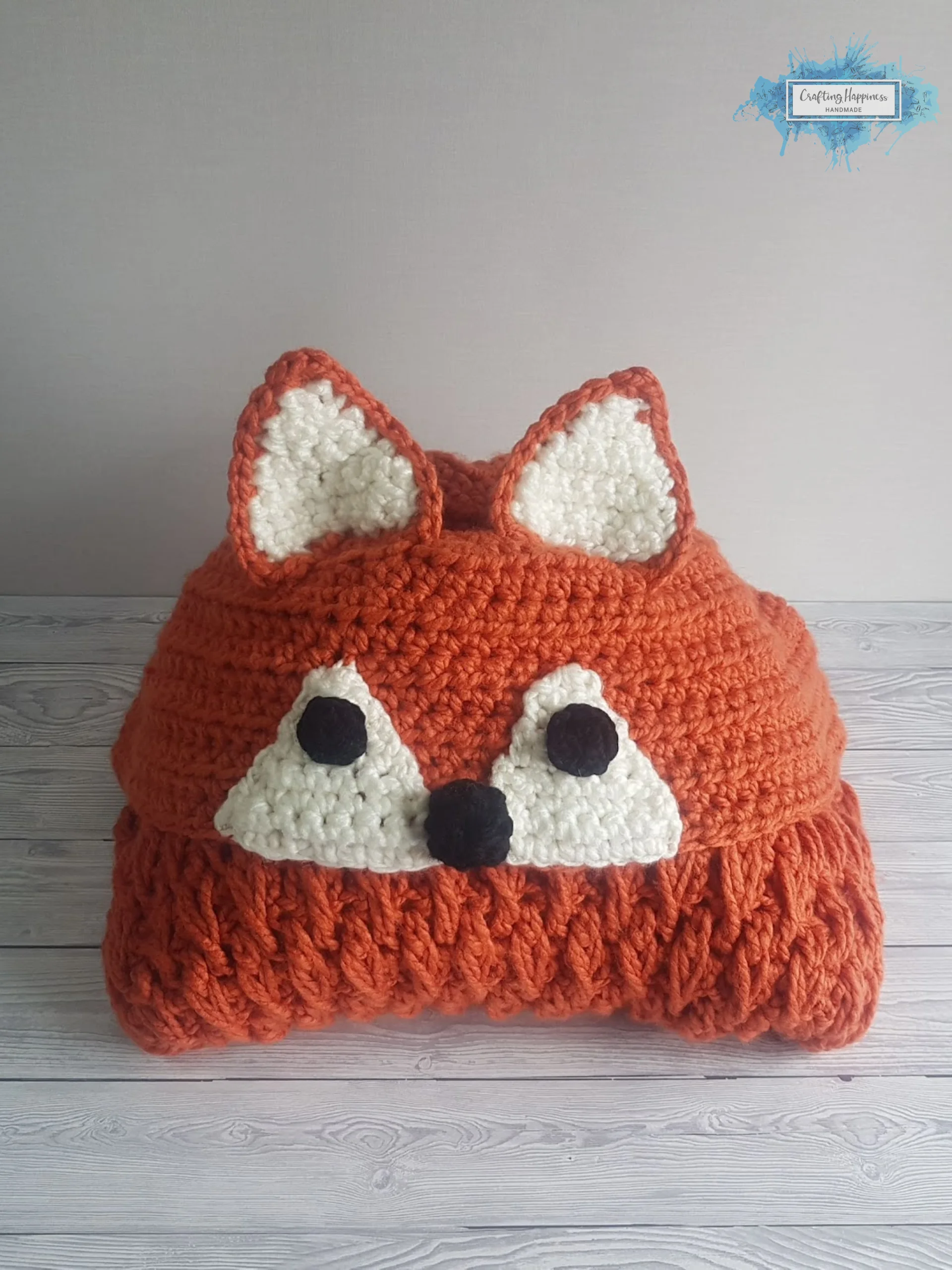 Fox Hooded Blanket Crochet | Wearable Animal (PDF Pattern product image (2)