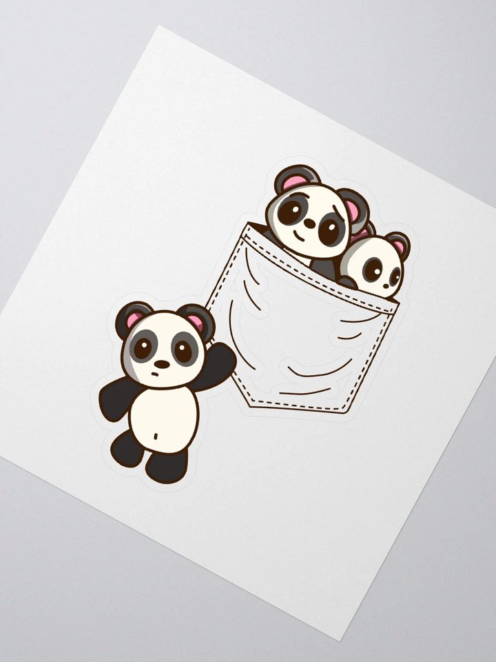 Pocket Of Pandas Sticker product image (6)