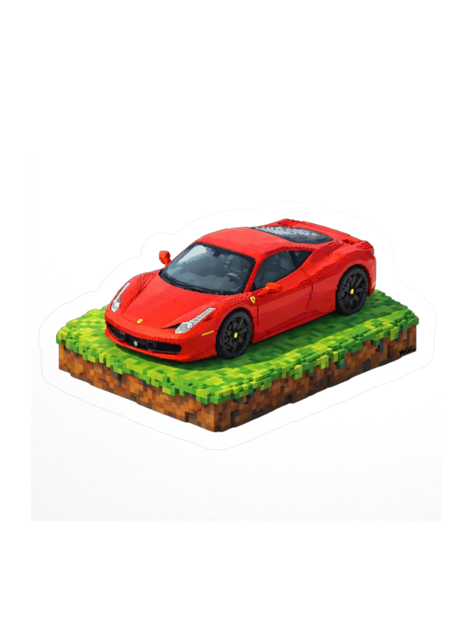 Rosso Corsa Red Ferrari 458 Italia Sticker (Pixel, Retro, Minecraft) product image (2)