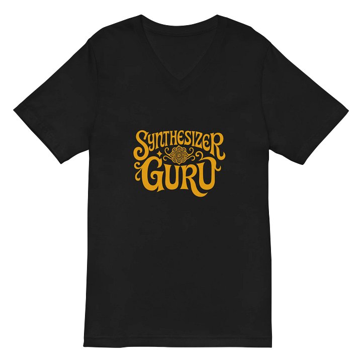 Synthesizer Guru V-Neck T-Shirt Black product image (2)
