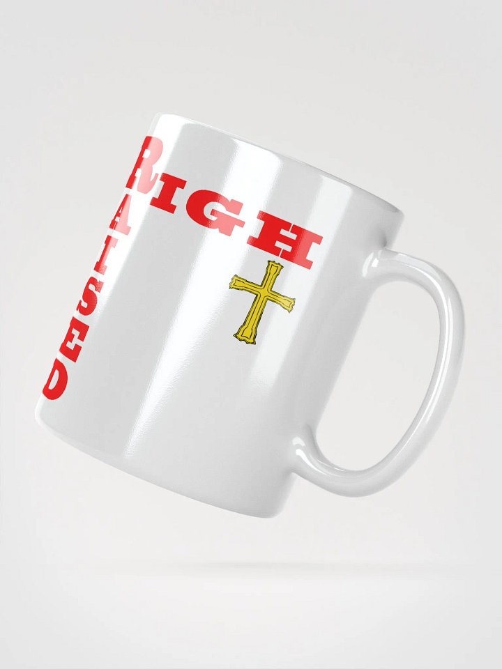 Raised Right Cross White Mug product image (4)