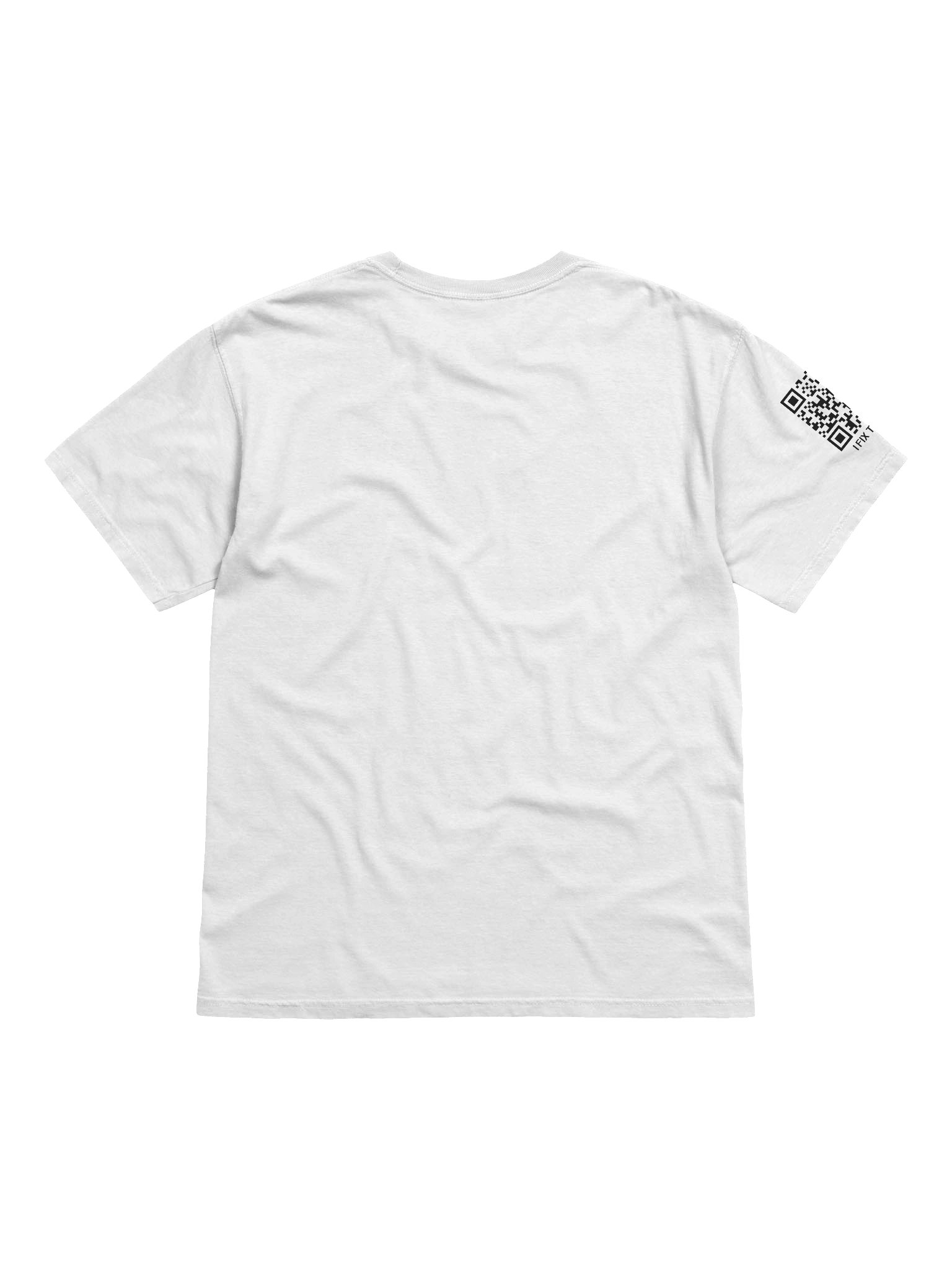 WHITE Ultra-Soft Cotton Tee - I FIX THINGS! (Sleeve Print) product image (2)