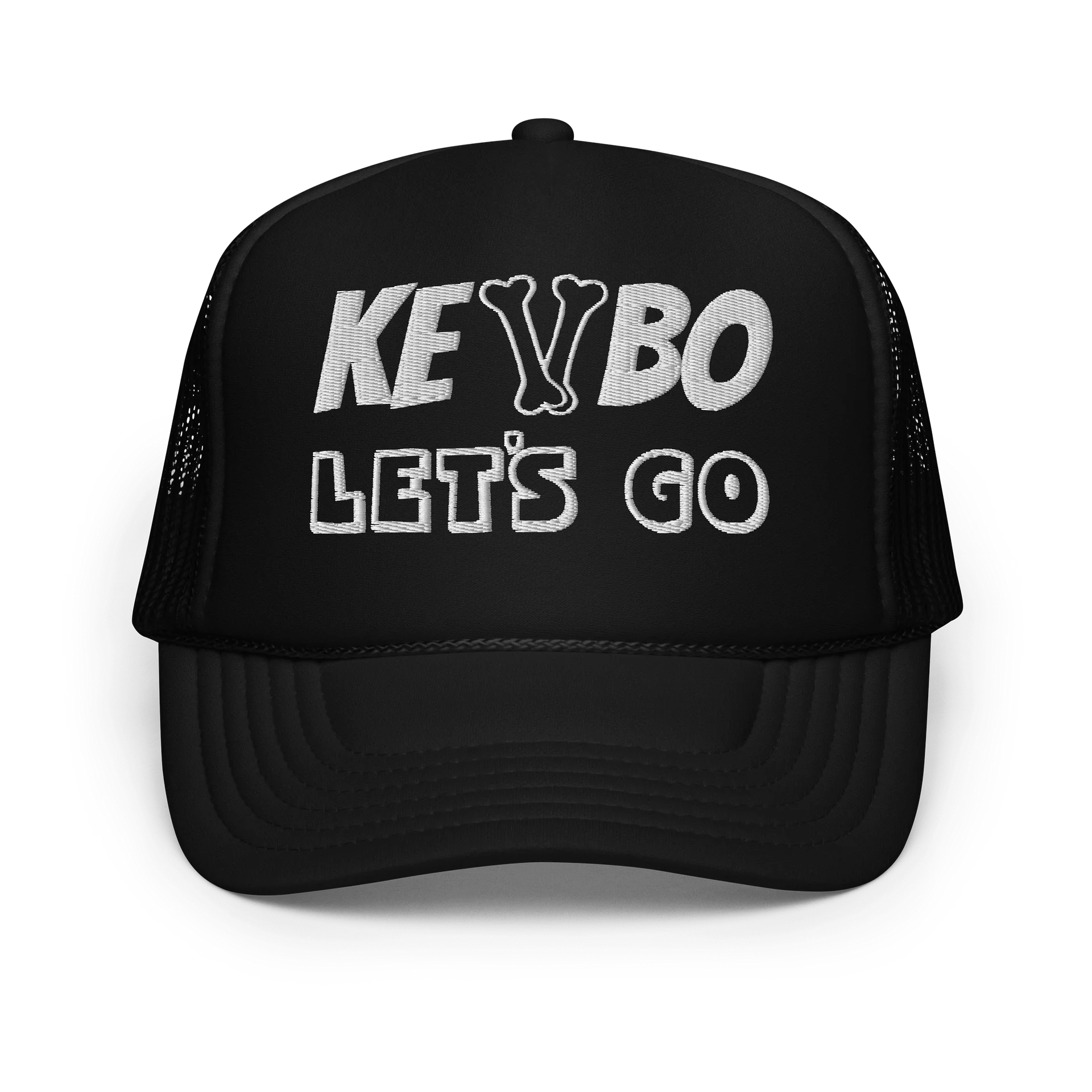 KEVBO "Let’s Go" Black FOAM Trucker Snapback Hat product image (1)