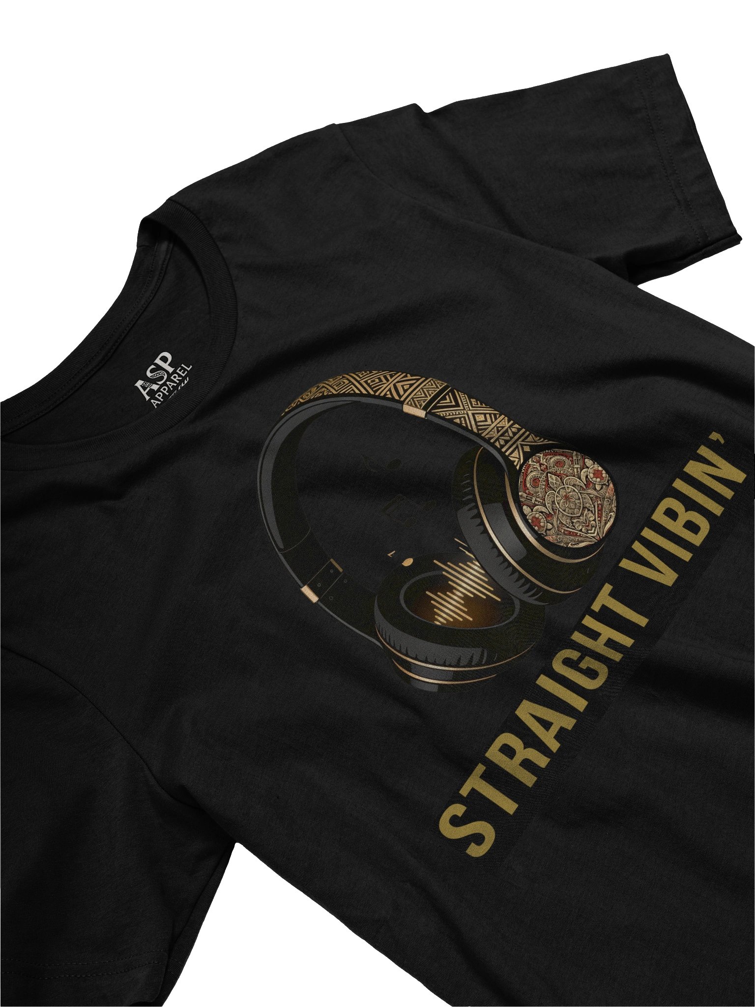 Straight Vibin’ Headphones T-Shirt – Music Culture Tribal Streetwear Graphic Tee product image (17)