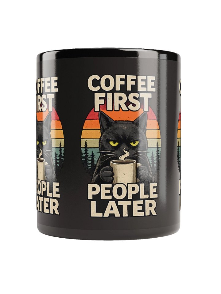 Coffee First, People Later – Funny Cat Mug product image (2)
