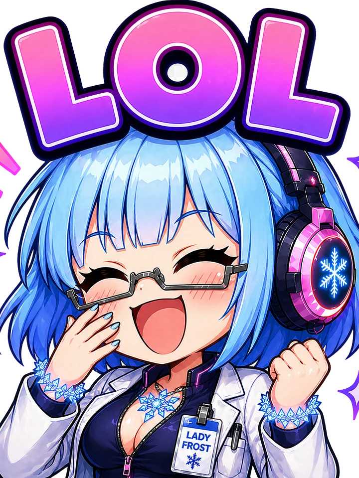 Lady Frost LOL Emote - Die Cut Sticker product image (1)