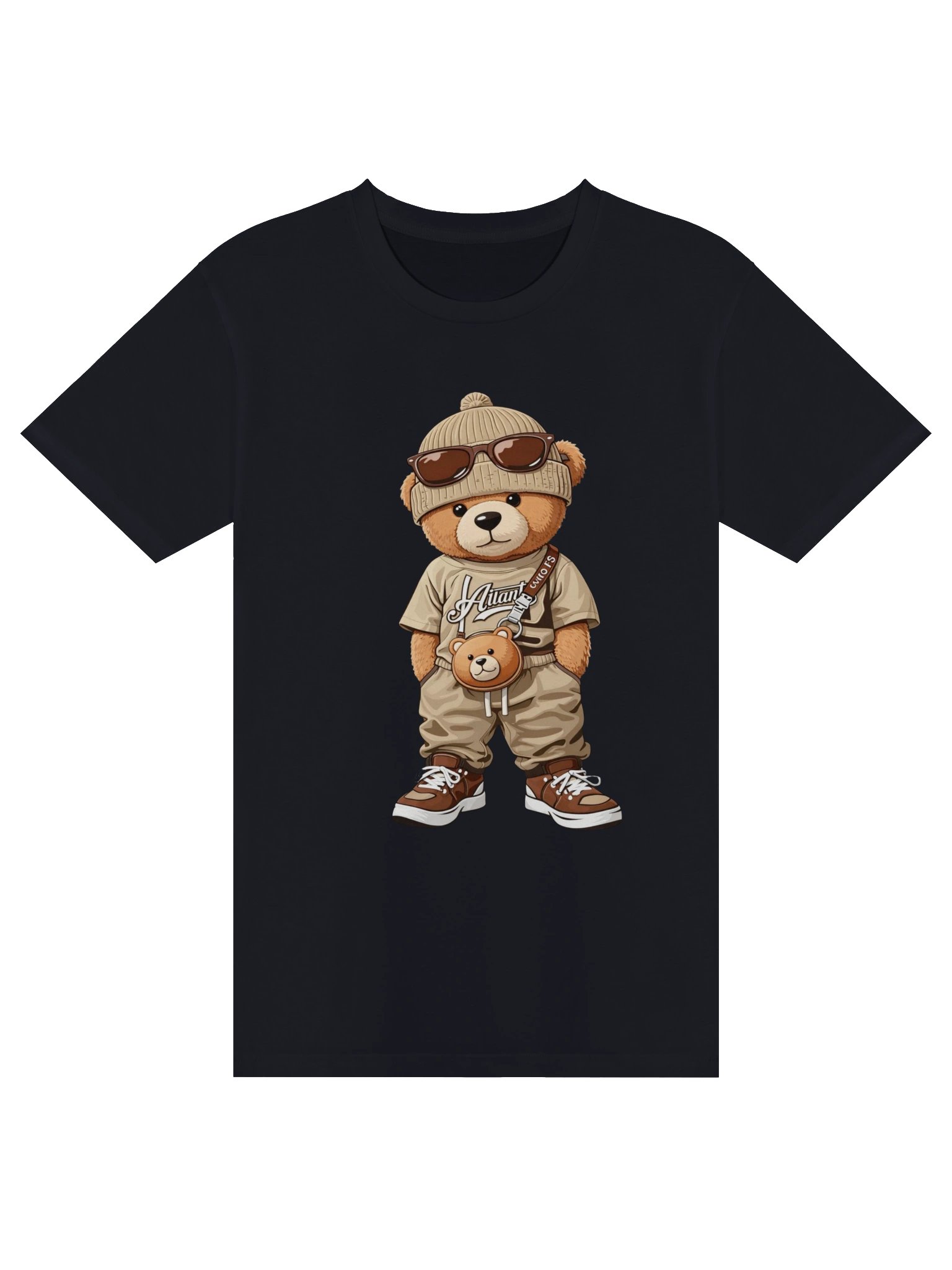 Cool Streetwear Teddy Bear T-Shirt | Urban Hip Hop Bear Graphic Tee product image (1)