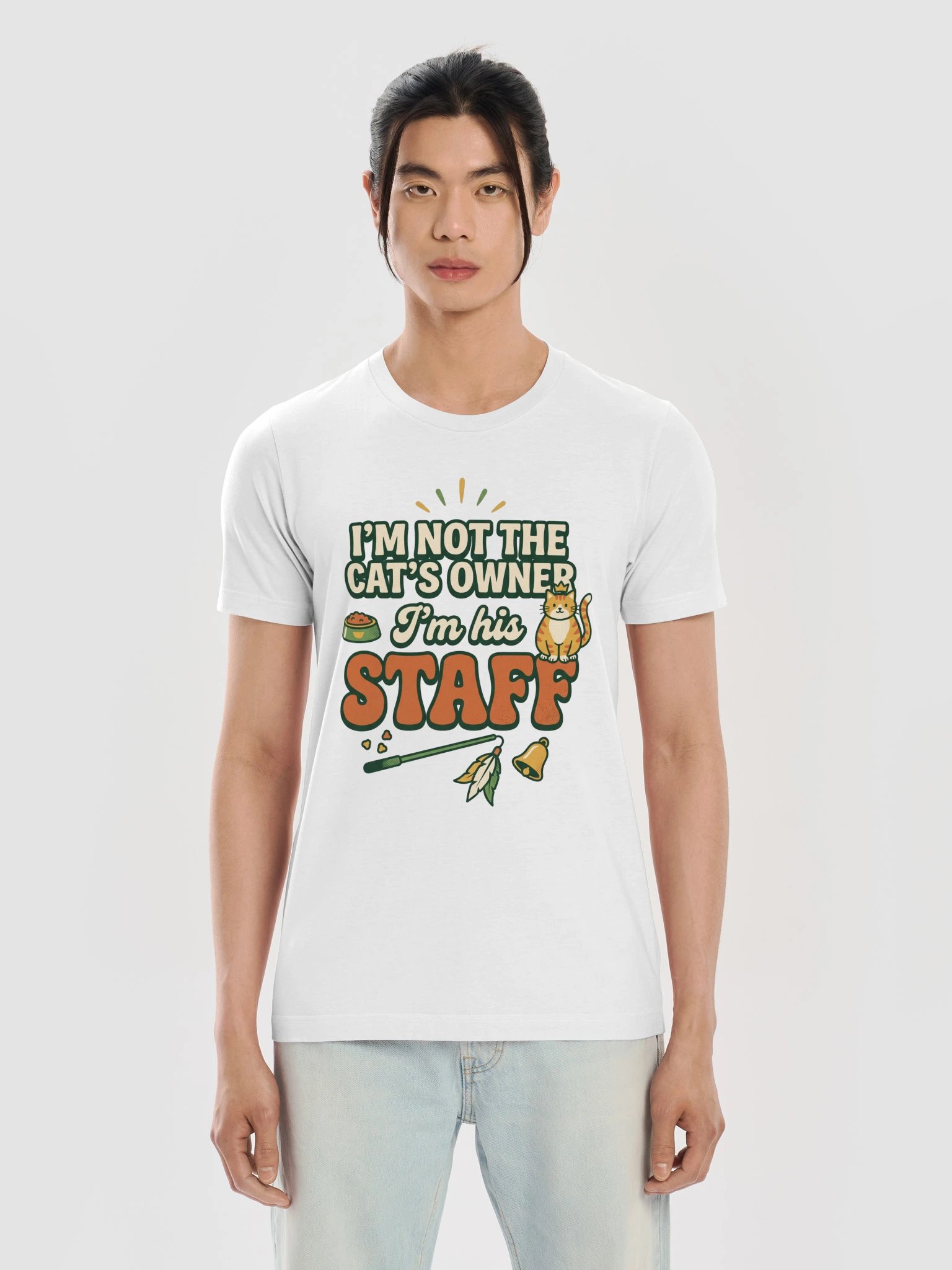 I'm Not The Cat's Owner I'm His Staff Shirt - Funny Cat Dad Gift product image (5)
