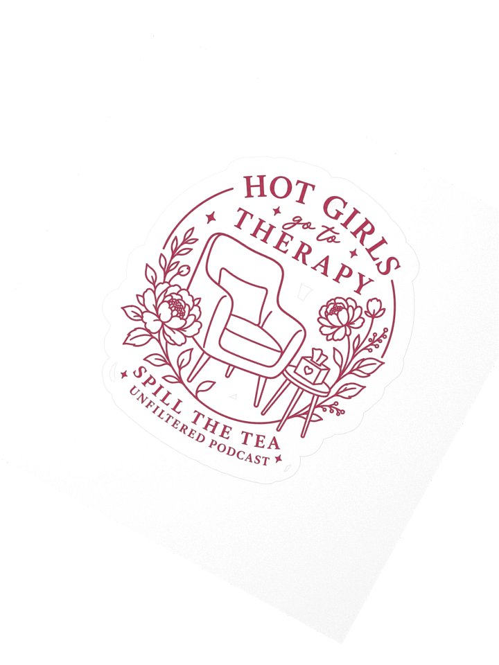 Hot Girls Go to Therapy Kiss Cut Sticker product image (2)