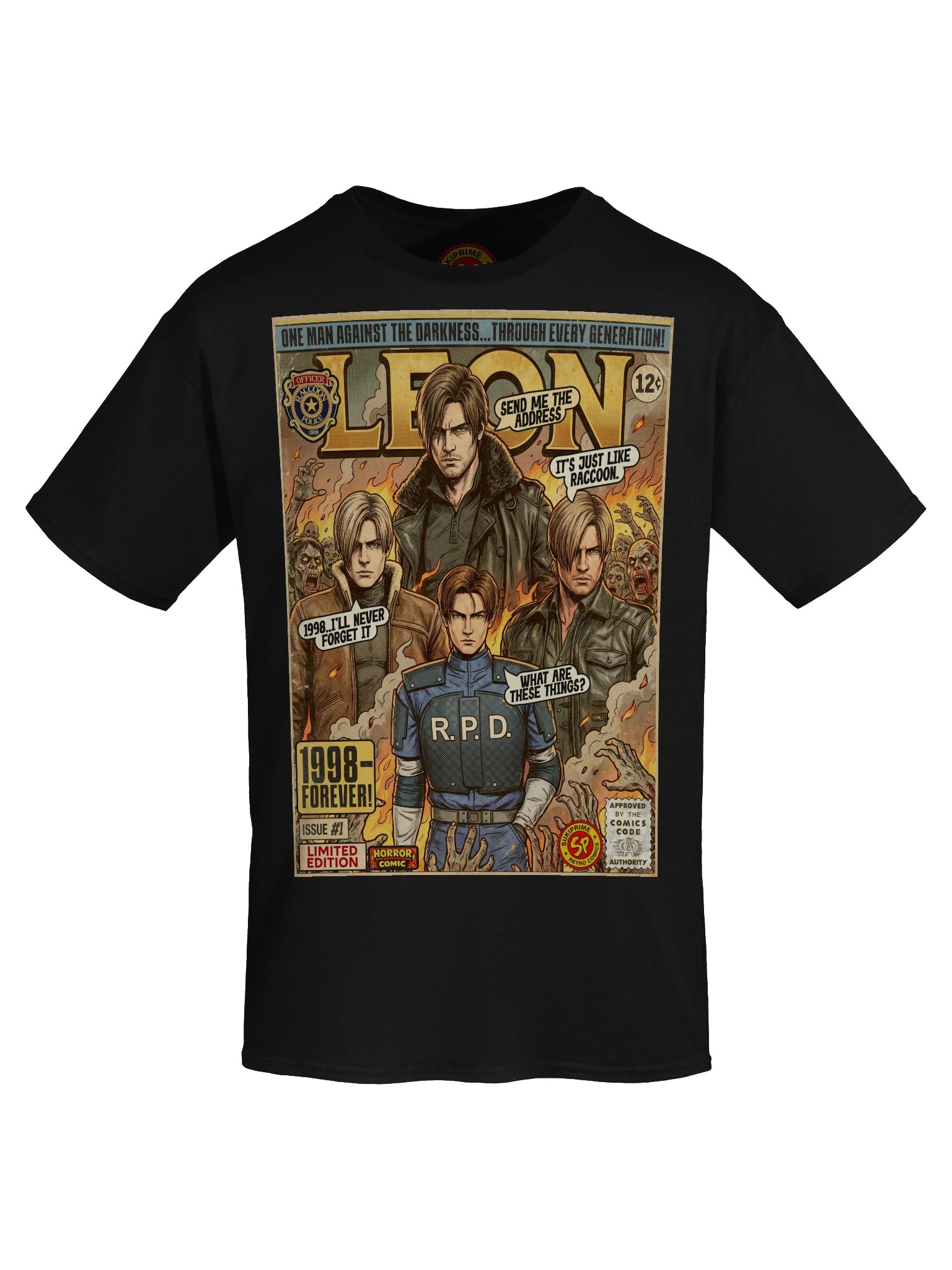 Resident Evil Leon S. Kennedy Comic Art T-Shirt product image (5)