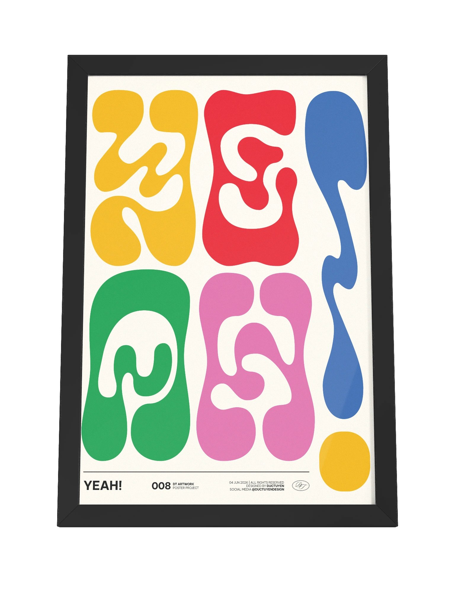 "YEAH!" Typography Framed Poster product image (10)