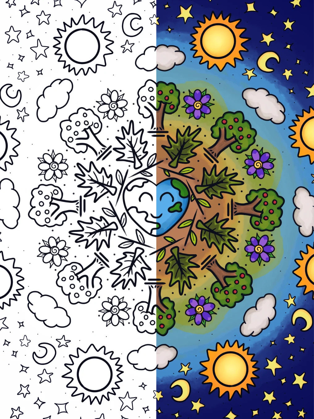 Earth Day - Coloring page product image (1)