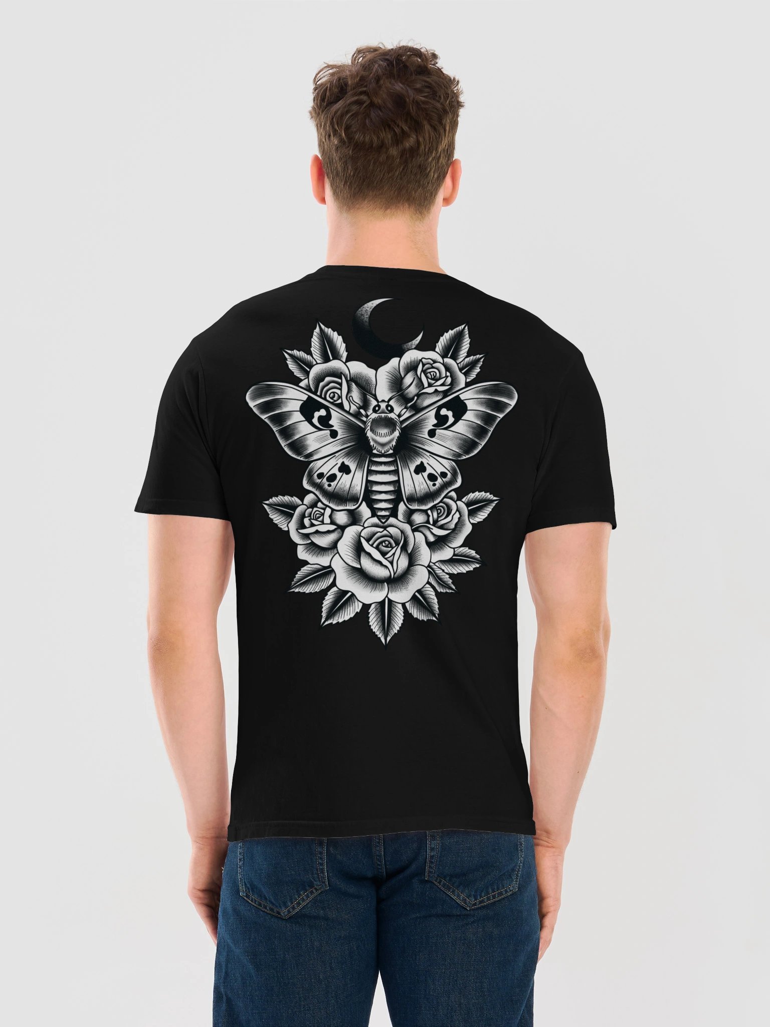 Moth Tattoo Style Unisex T Shirt product image (3)