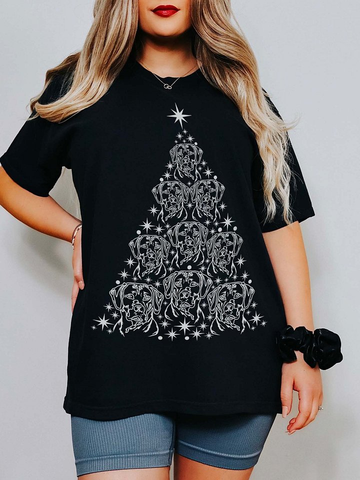 Rhodesian Ridgeback Christmas Tree T-Shirt product image (1)