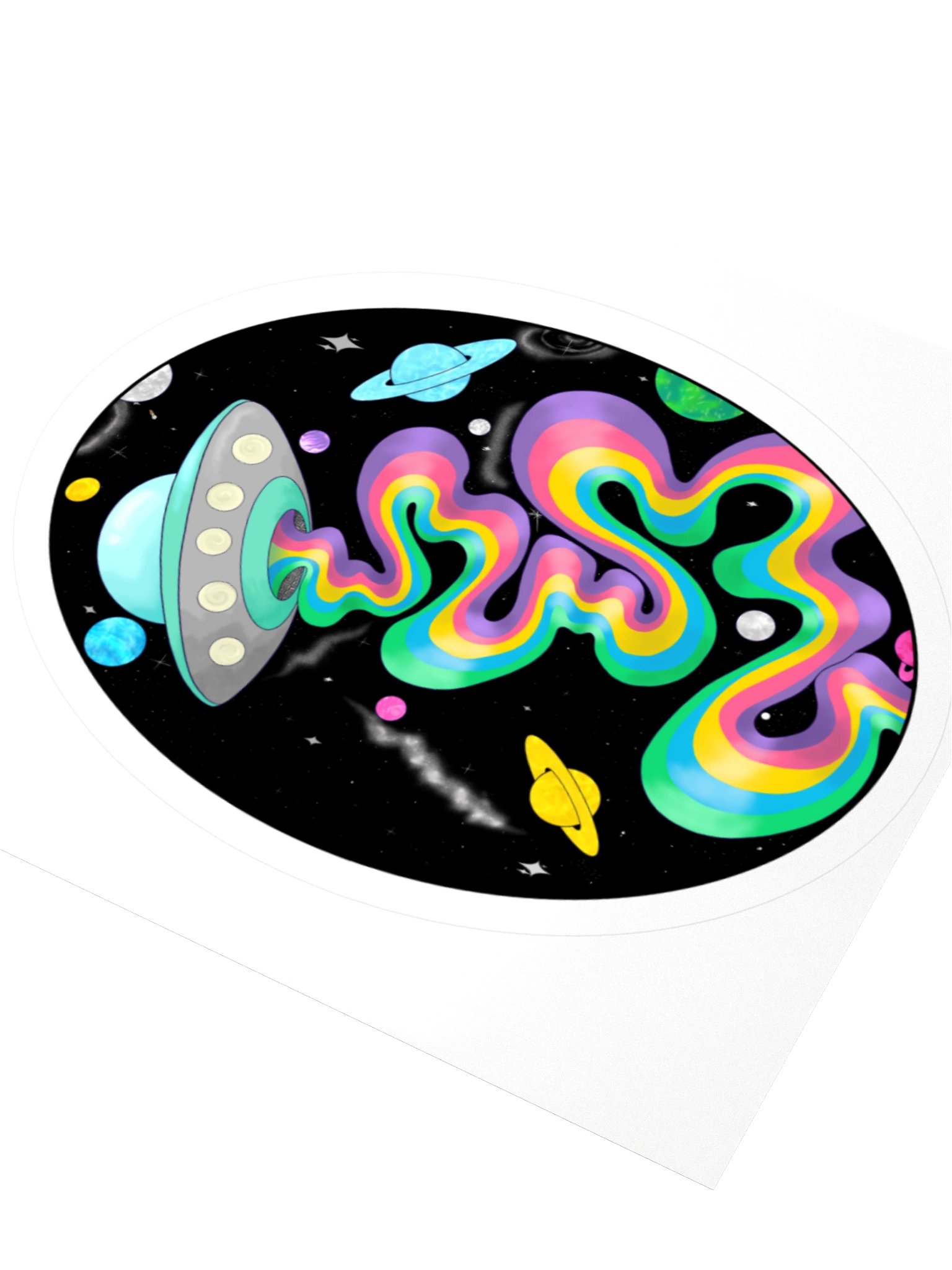 Retro Spaceship - Oval product image (8)