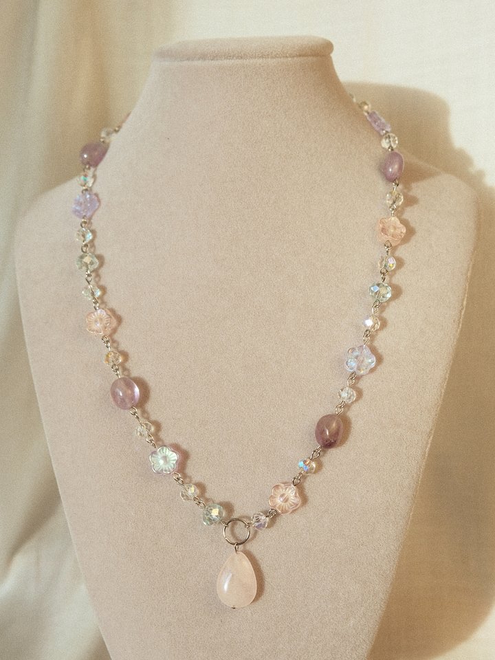 Pastel Dreams - Rose Quartz & Amethyst Necklace product image (2)