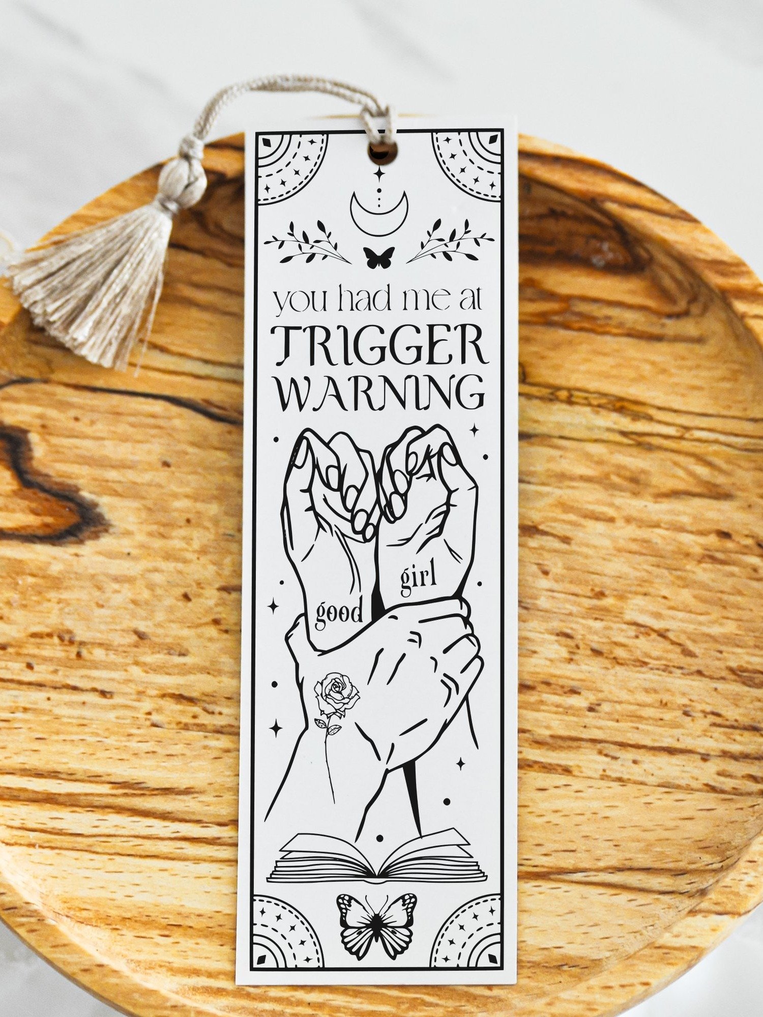 Smut Book Reader Bookmark SVG, Trigger Warning, Good Girl Dark Romance, Book Lover DIY Gift for Sister, Bestie, Daughter, Digital Download product image (3)