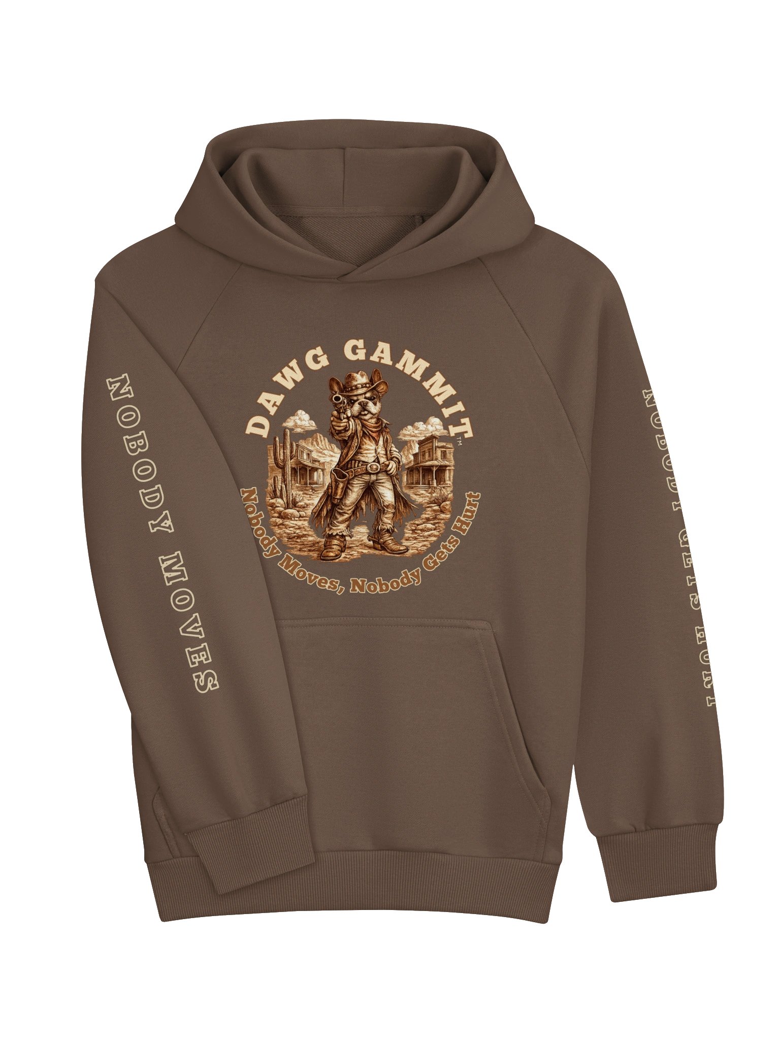 DAWG GAMMIT™ SUPER HEAVYWEIGHT FRENCH BULLDAWG BROWN HOODIE product image (3)