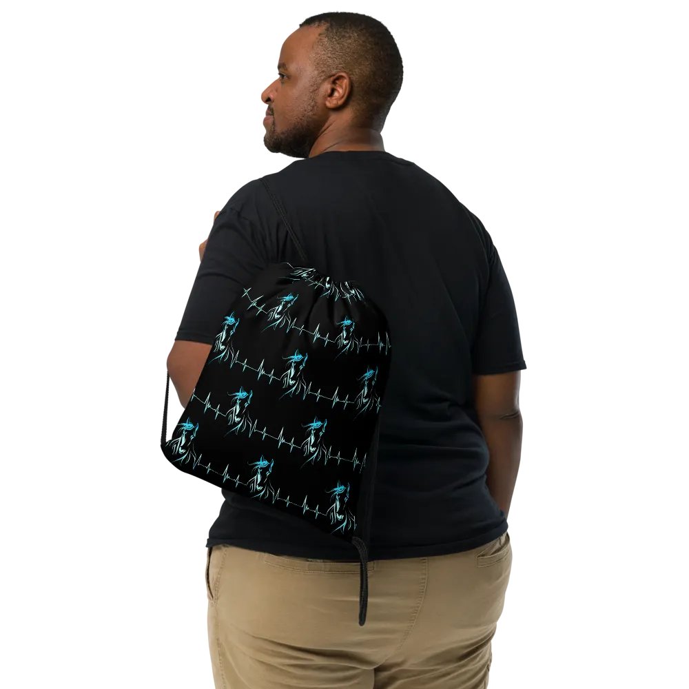 Horse Heartbeat All-Over Print Drawstring Bag product image (6)