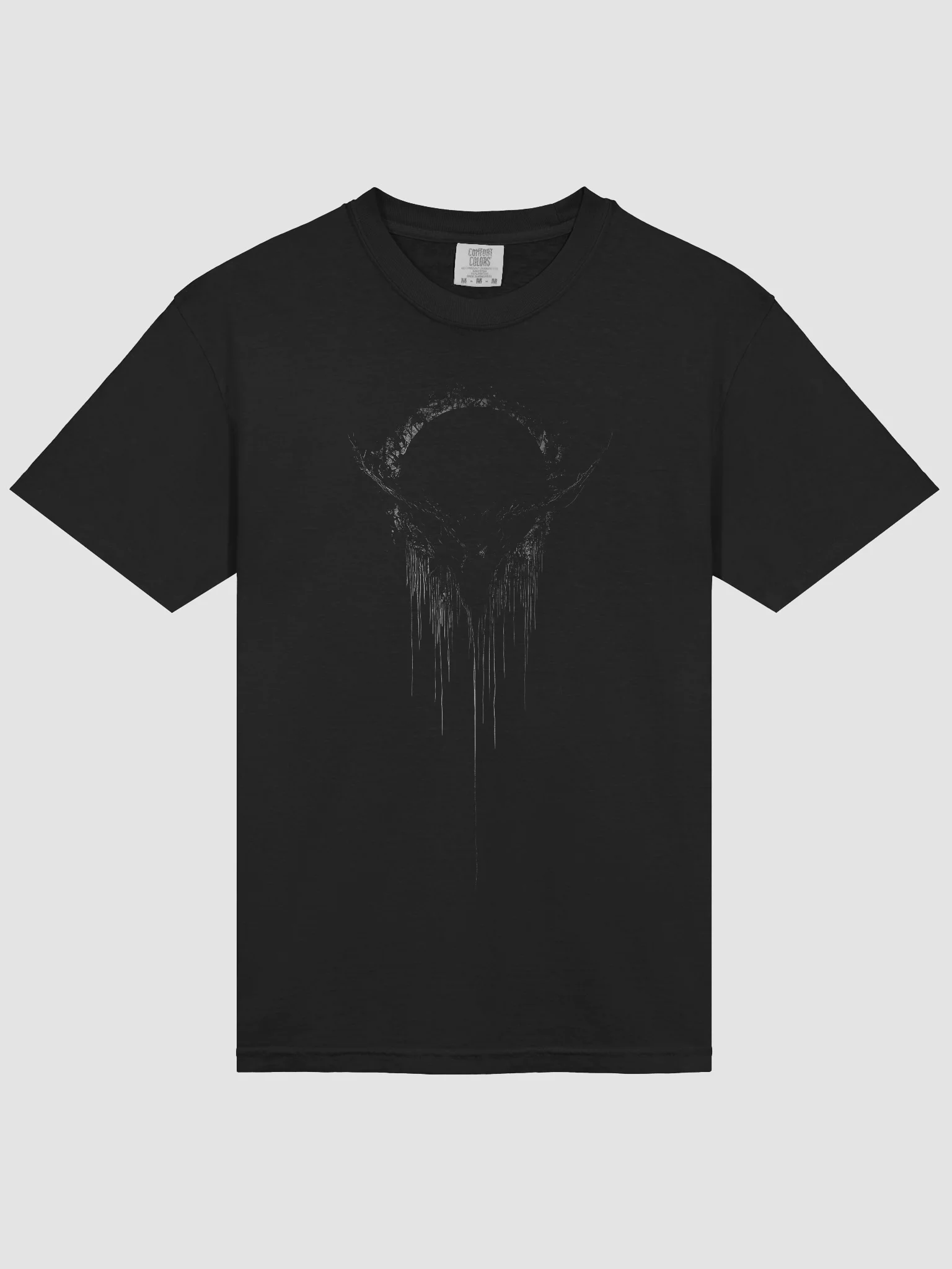 Dripping Black Moon Black Short Sleeve Graphic T-Shirt product image (3)