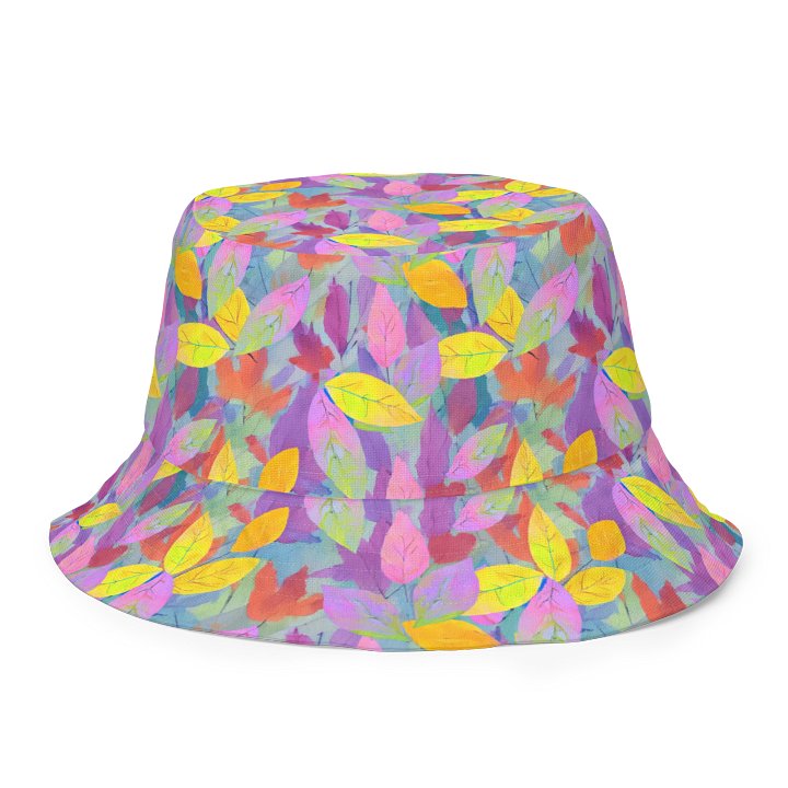 Yellow Pink Leaves Hat product image (1)