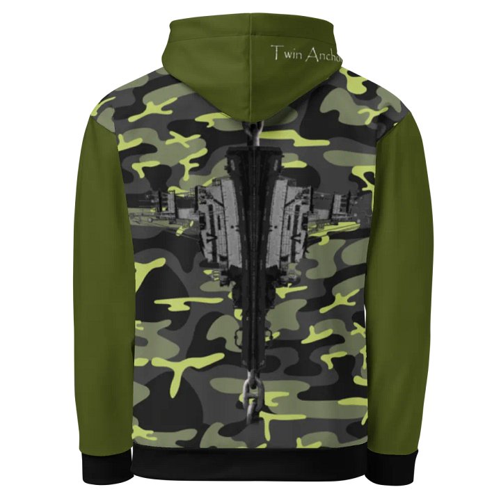 Mirrored Tug Hudson & Barge Bridal Chain (Camouflage & Green) – Performance Marine Wear | Twin Anchor Apparel North Current Line product image (1)
