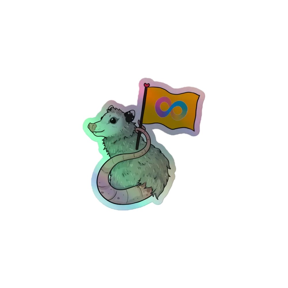 Autism Pride possum holographic stickers product image (1)