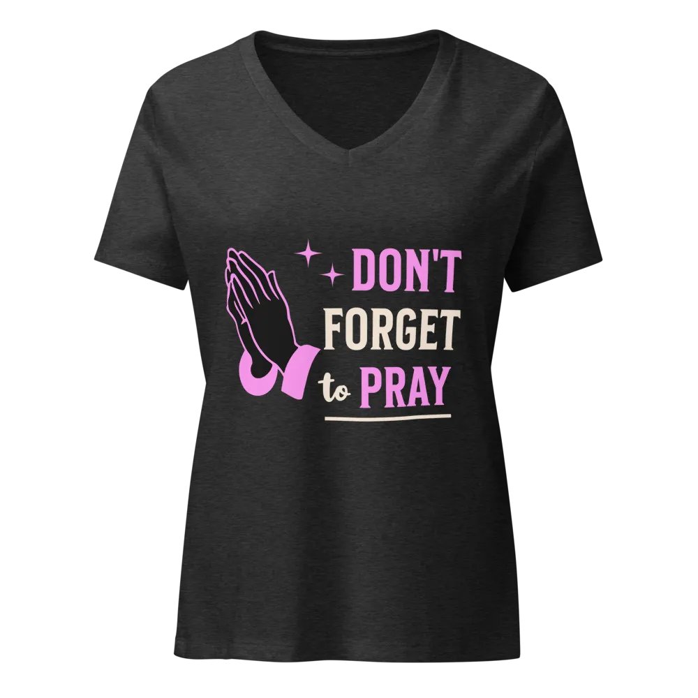 Pray Always Relaxed V-Neck Tee product image (1)