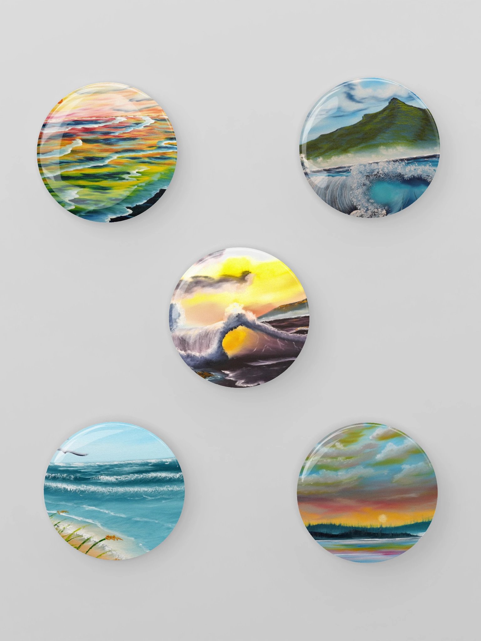 Art Button Pins - Ocean Vibes product image (1)