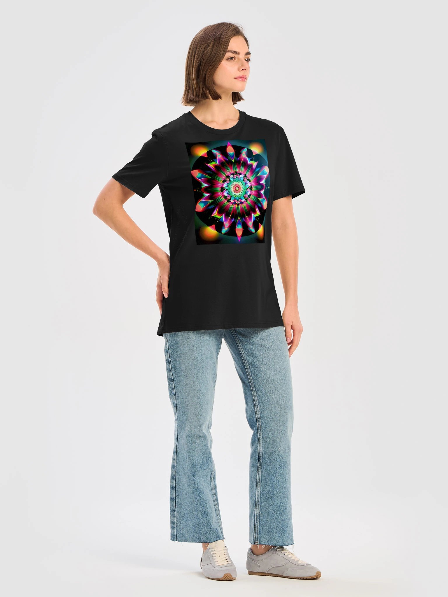 Neon Floral Mandala Tee product image (11)