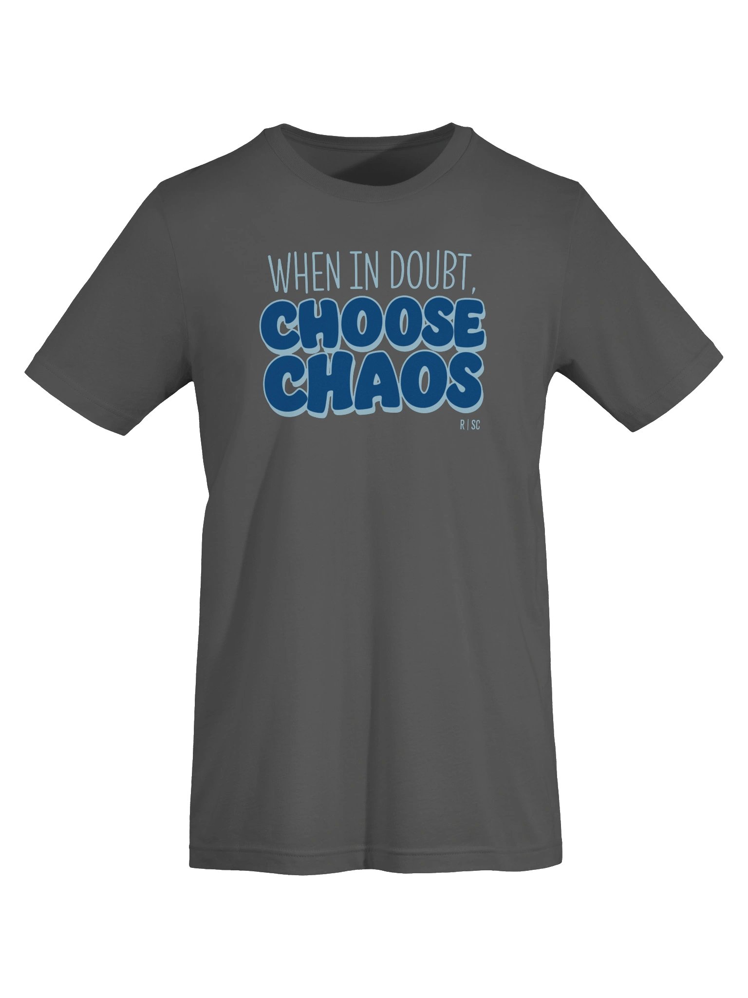 When in Doubt Choose Chaos T-shirt (Blue) product image (5)