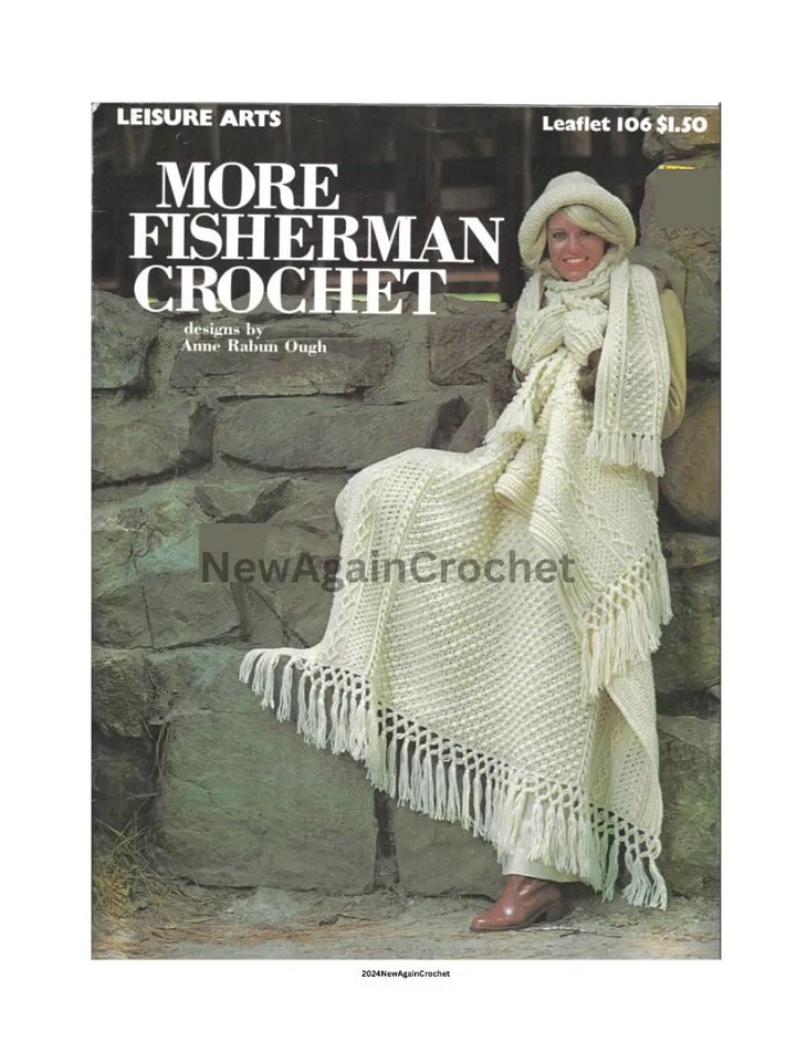 1977 Vintage Crochet Aran Fisherman Cable Crochet Multi-Pattern Booklet product image (1)