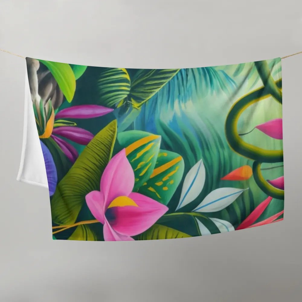 Exotic Jungle Foliage Throw Blanket product image (10)
