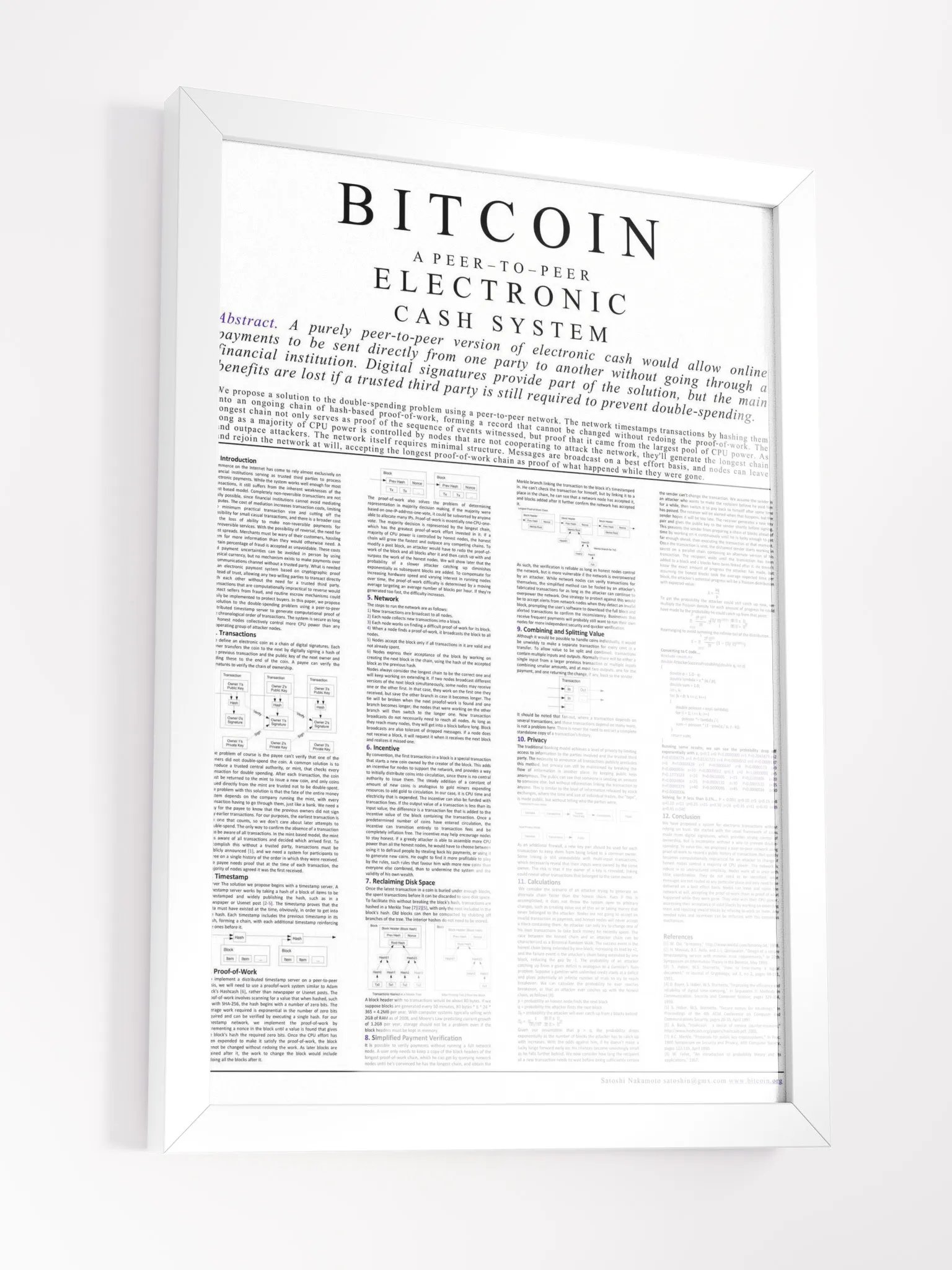 The BITCOIN Whitepaper 0.1 product image (1)