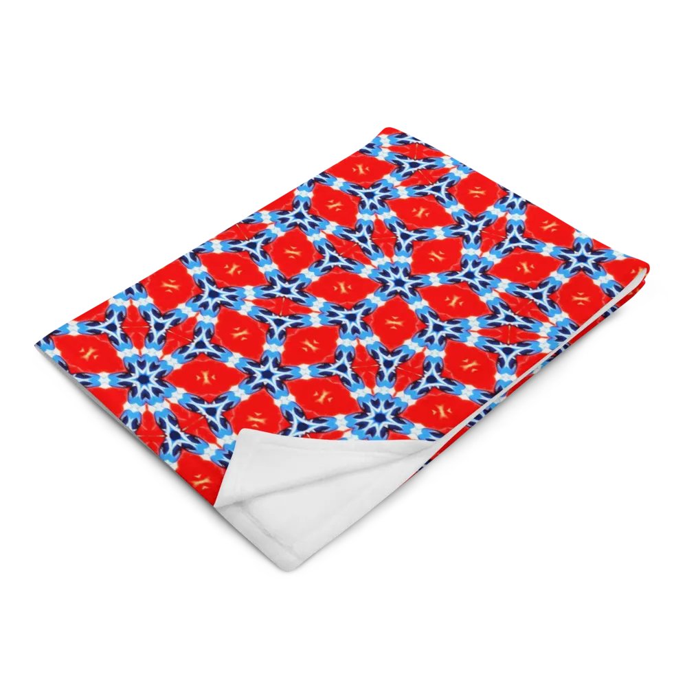 Blue & Red Diamond Throw Blanket product image (5)