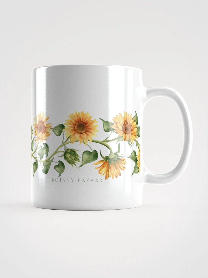 Sunflower Vine White Ceramic Mug product image (1)