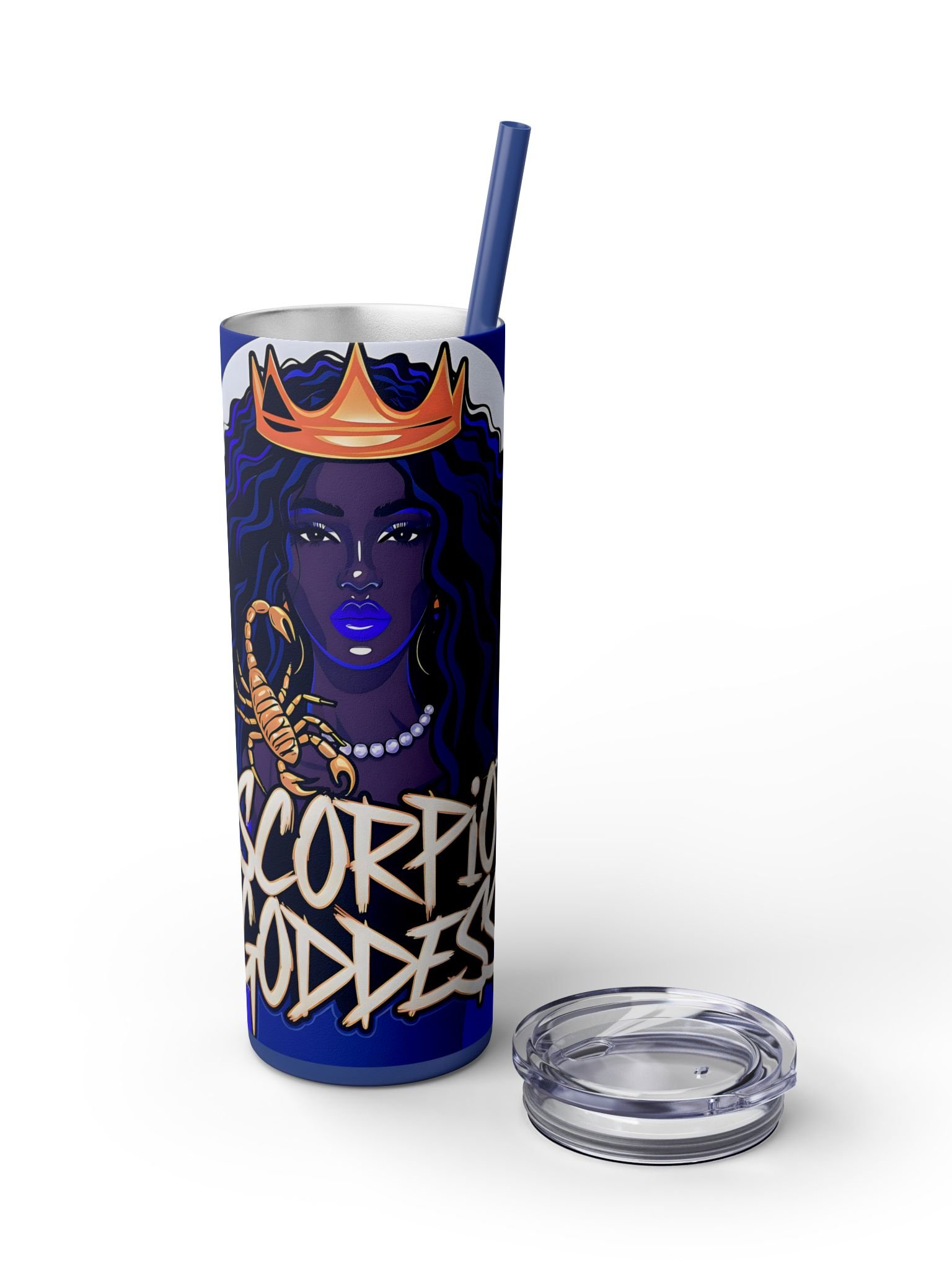 Scorpio Goddess Tumbler Wrap - 20oz Sublimation Skinny Tumbler Wrap, Bold Astrology Design for Scorpio Queen, Perfect Zodiac Gift product image (2)