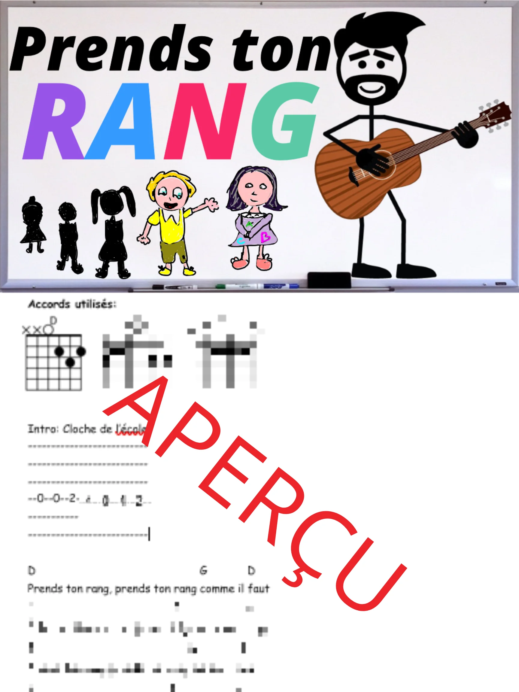 Prends ton rang - Accords de guitare product image (1)