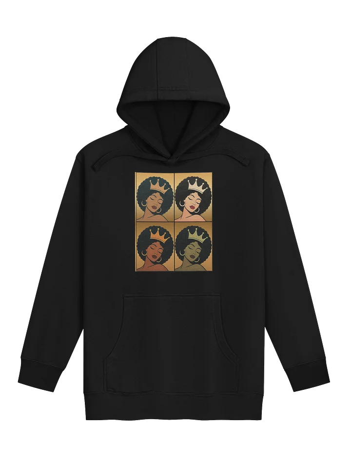 Poised Princess Crowned Queen Pop‑Art Hoodie — The Noble Standard product image (5)