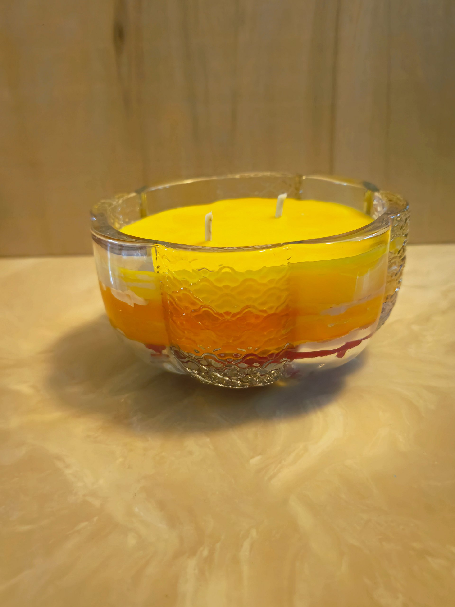 Autumn Sunset Glass Pumpkin Candle product image (1)