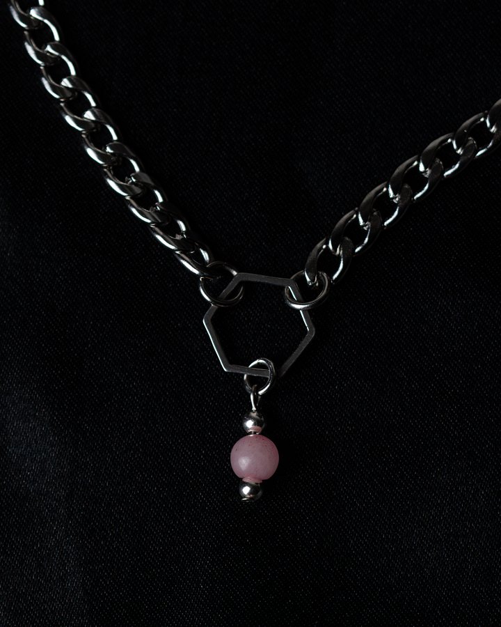 Pink Phantom Agate Necklace product image (1)