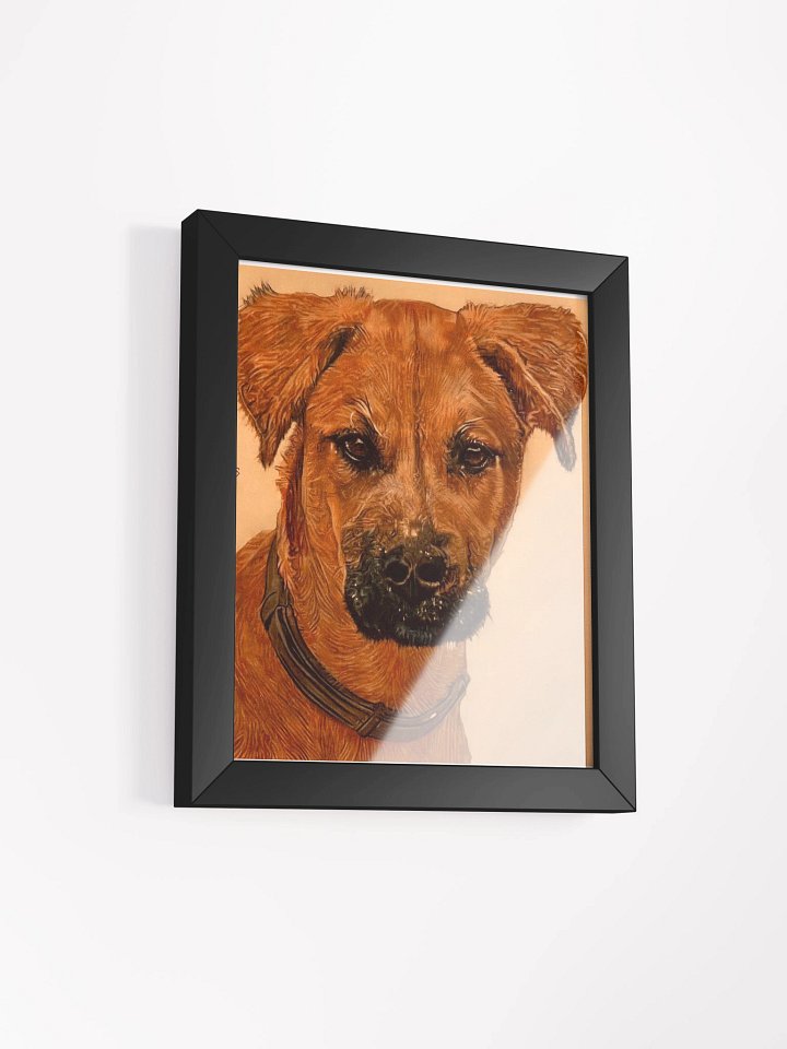 Black Mouth Cur Dog Colored Pencil Drawing Framed product image (2)