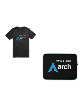 Arch Linux T-Shirt and Laptop Sleeve Bundle