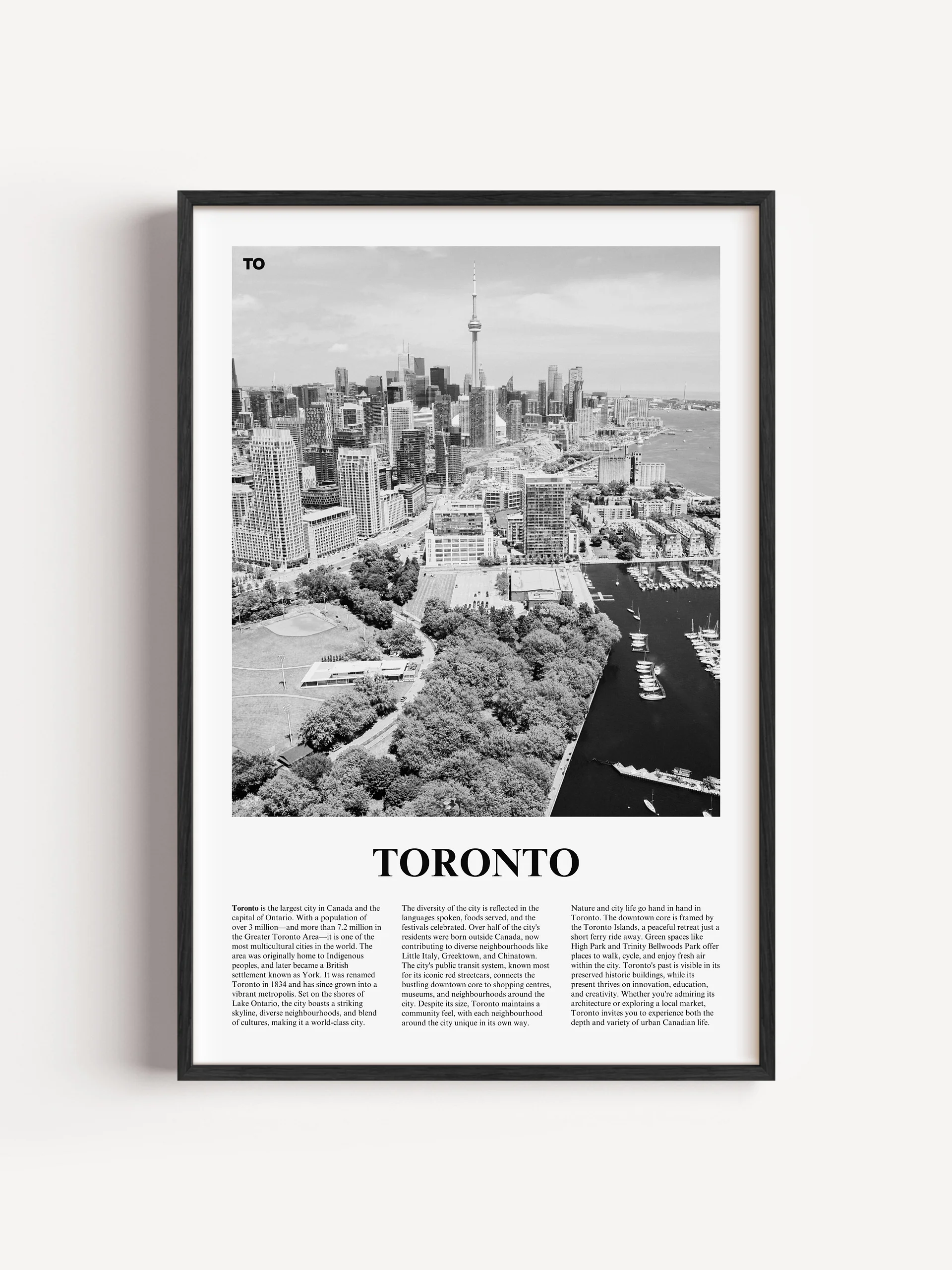 Toronto 02 Newspaper Poster | Framed product image (1)